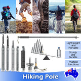 Multifunctional Hiking Trekking Poles Lightweight Collapsible Walking Stick AU