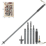 Multifunctional Hiking Trekking Poles Lightweight Collapsible Walking Stick AU - Front View