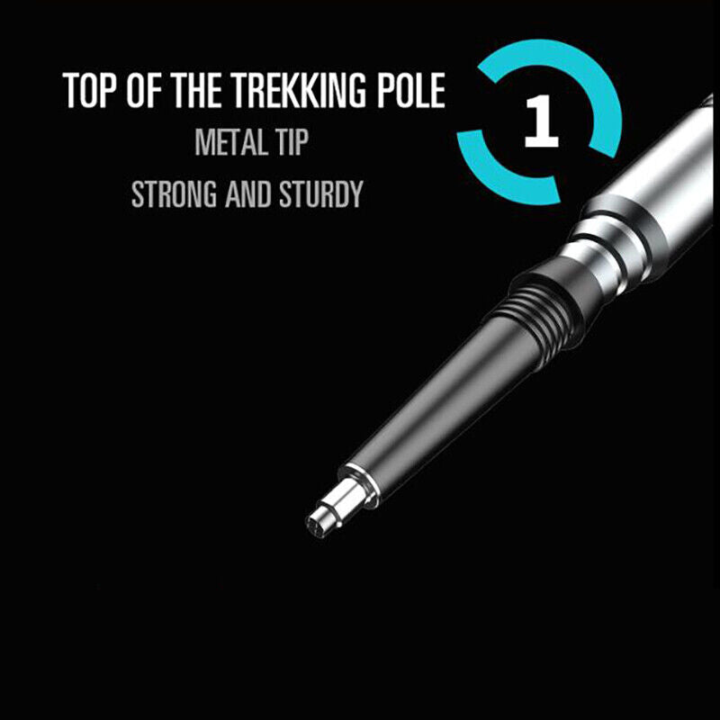 Multifunctional Hiking Trekking Poles Lightweight Collapsible Walking Stick AU