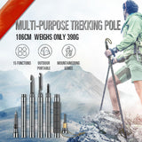 Multifunctional Hiking Trekking Poles Lightweight Collapsible Walking Stick AU - Extra Image