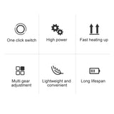 Infrared Electric Wall Heater Patio Bathroom Heat Waterproof Strip with Remote - 45-Degree Angle