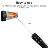 Infrared Electric Wall Heater Patio Bathroom Heat Waterproof Strip with Remote - Close-Up Angle