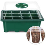 10 Set 12 Hole Plant Seed Grow Box Propagation Nursery Seedling Starter Tray - 45-Degree Angle