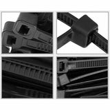 Cable Ties Zip Ties Nylon UV Stabilised 500pc Bulk Black Cable Tie 150mm x 2.5mm - 45-Degree Angle