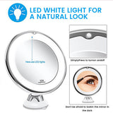 10x Magnifying Makeup Cosmetic Beauty Bathroom Mirror with LED Light 360 HOT - Rear View