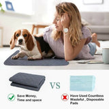 70X50cm Washable Pet Dog Pee Pad Reusable Cat Puppy Training Wee Absorbent Mat Pads Bed - Rear View