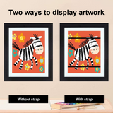 Children Kids Art Frames Art Projects Wooden Artwork Display 150 Pictures Hold Black - Top-Down View