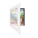 White Children Kids Art Frames Art Projects Wooden Artwork Display 150 Pictures Hold - Side View