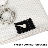 Bed Earthing Sheet Grounding Sheet Mat Large Bed Sheet Flat Sheet W/AU Plug 153x203cm - Rear View