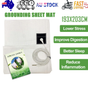 Bed Earthing Sheet Grounding Sheet Mat Large Bed Sheet Flat Sheet W/AU Plug193x203cm