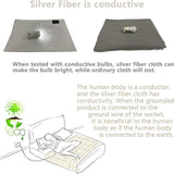 Bed Earthing Sheet Grounding Sheet Mat Large Bed Sheet Flat Sheet W/AU Plug193x203cm - Top-Down View