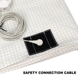 Bed Earthing Sheet Grounding Sheet Mat Large Bed Sheet Flat Sheet W/AU Plug193x203cm - Close-Up Angle
