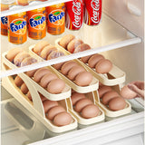 Automatic Roll-Down Double-layer Egg Dispenser Egg Storage Rack Kitchen - Side View