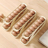 Automatic Roll-Down Double-layer Egg Dispenser Egg Storage Rack Kitchen - Top-Down View