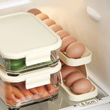 Automatic Roll-Down Double-layer Egg Dispenser Egg Storage Rack Kitchen - Rear View