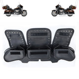 3 Pocket Windshield Bag Waterproof Fit For Harley Electra Glide FLHTC 96-13 - Front View