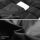 3XL Electric Vest Heated Jacket USB Thermal Warm Heat Pad Winter Body Warmer Unisex - Top-Down View