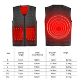3XL Electric Vest Heated Jacket USB Thermal Warm Heat Pad Winter Body Warmer Unisex - Extra Image