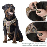 Dog Harness Tactical No Pull Adjustable Pet Military Working Training Vest M - Top-Down View