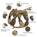 Dog Harness Tactical No Pull Adjustable Pet Military Working Training Vest M - Rear View