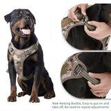 Dog Harness Tactical No Pull Adjustable Pet Military Working Training Vest XL - Top-Down View