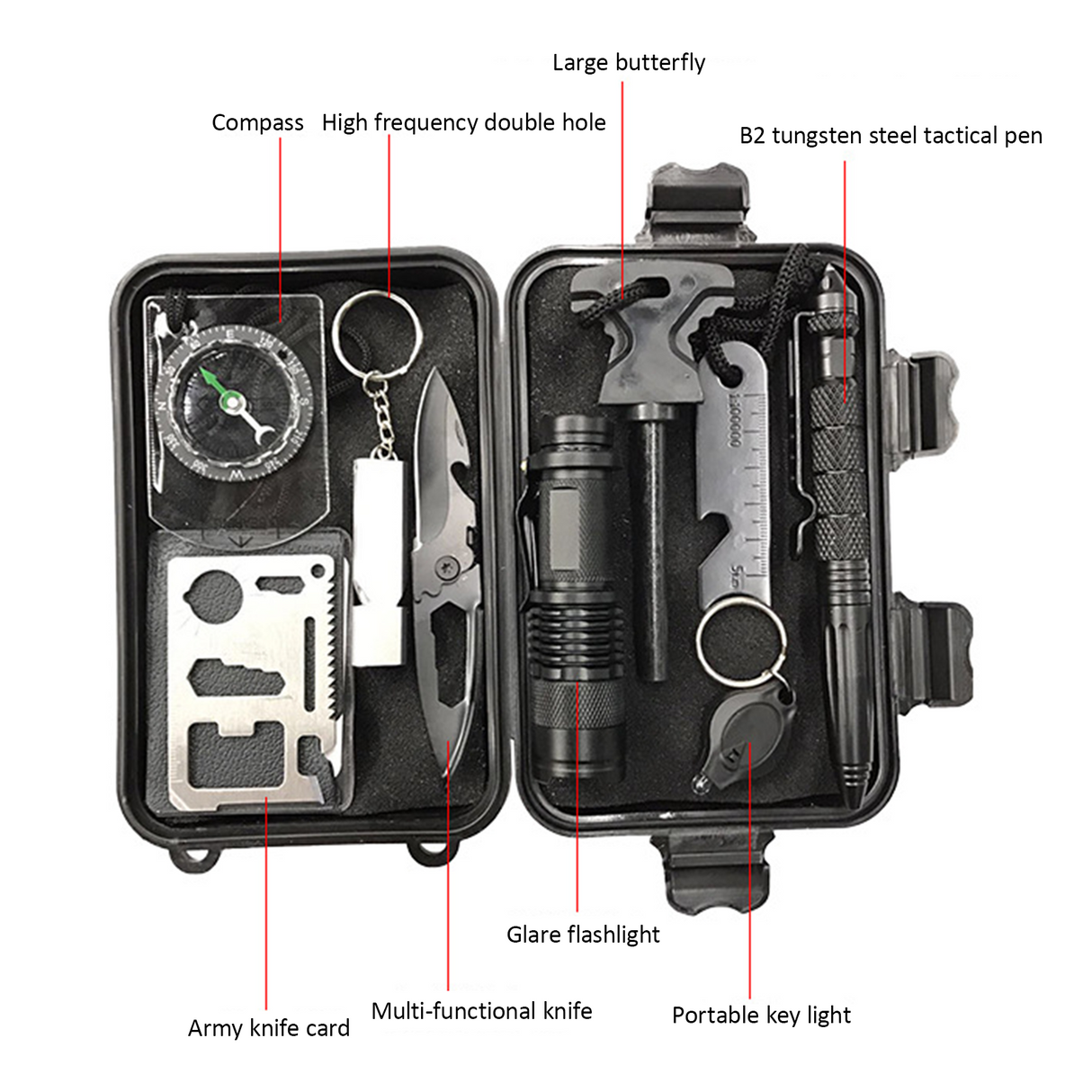 Camping Tool Emergency Survival Equipment Set Outdoor Sport Tactical Hiking Kit