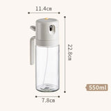 2 in 1 Oil Sprayer Dispenser Spray Bottle Cooking Baking BBQ Kitchen Tools 550ML - Rear View