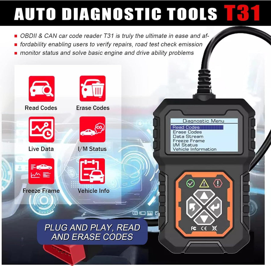 LAUNCH CY3001 Car OBD2 EOBD Scanner Auto Code Reader Engine Diagnostic Scan Tool
