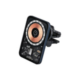 15W Magnetic Car Wireless Charger Phone Holder Mount MagSafe with Cyber ??Style - Rear View