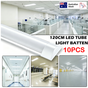 10x 120CM LED Tube Light Batten Linear Slim Light WorkShop Garage Lamp 40W 6500K