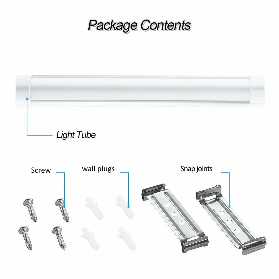 10x 120CM LED Tube Light Batten Linear Slim Light WorkShop Garage Lamp 40W 6500K