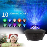 Galaxy Starry Night Light Projector Ocean Star Sky Party Baby Kids Room LED Lamp - Rear View