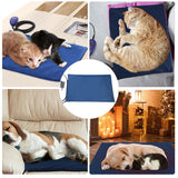 Electric Pet Heat Pad: Waterproof Heating Mat for Cat Dog Bed | Chew Resistant M - Front View