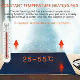 Electric Pet Heat Pad: Waterproof Heating Mat for Cat Dog Bed | Chew Resistant M - Rear View