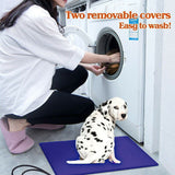 Electric Pet Heat Pad: Waterproof Heating Mat for Cat Dog Bed | Chew Resistant XL - 45-Degree Angle