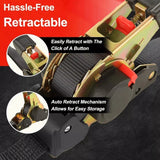 Quick Release Automatic Heavy Duty Retractable Ratchet Tie Down Strap black 25mm*3m - Side View