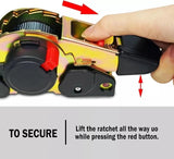 Quick Release Automatic Heavy Duty Retractable Ratchet Tie Down Strap black 25mm*3m - Close-Up Angle