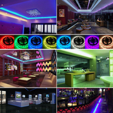 5V RGB LED Strip Lights IP65 Waterproof 5050 5M 10M 20M 300 LEDs USB Bluetooth - Top-Down View