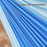 Outdoor Camping Hammock Lightweight 260x140cm Portable Travel Lightblue - Front View