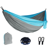 Outdoor Camping Hammock Lightweight 260x140cm Portable Travel Grey - Close-Up Angle