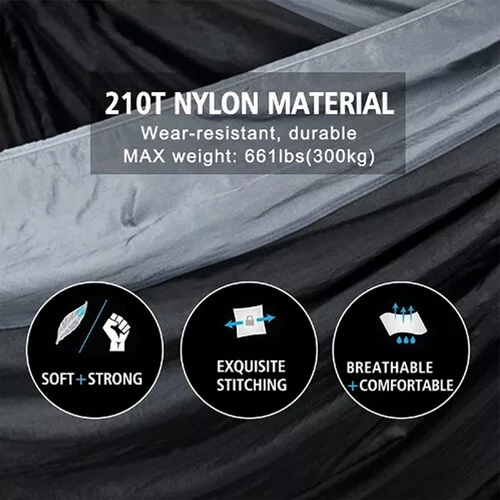 Outdoor Camping Hammock Lightweight 260x140cm Portable Travel Orange