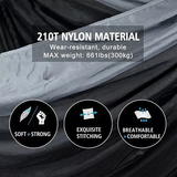 Outdoor Camping Hammock Lightweight 260x140cm Portable Travel Orange - Top-Down View