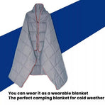 Down Camping Blanket Camping Hiking Puffy down Blanket Packable Lightweight GRAY