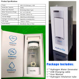 Hydrogen Water Generator Bottle SPE PEM Technology Machine - H2 Inhalation - Front View