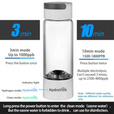 Hydrogen Water Generator Bottle SPE PEM Technology Machine - H2 Inhalation - 45-Degree Angle