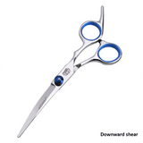 Professional Pet Grooming Scissors Set Dog Shear Hair Cutting Curved Tool Kit - Low Angle
