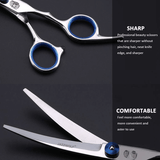 Professional Pet Grooming Scissors Set Dog Shear Hair Cutting Curved Tool Kit - Extra Image