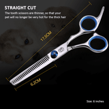 Professional Pet Grooming Scissors Set Dog Shear Hair Cutting Curved Tool Kit - Extra Image