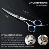 Professional Pet Grooming Scissors Set Dog Shear Hair Cutting Curved Tool Kit - Extra Image