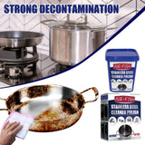 Jue-Fish Stainless Steel Cleaning Cream, Kitchen Decontaminant Pot Rust, Pot Bottom, Stove Top Black Scale Cleaning Cream - Top-Down View